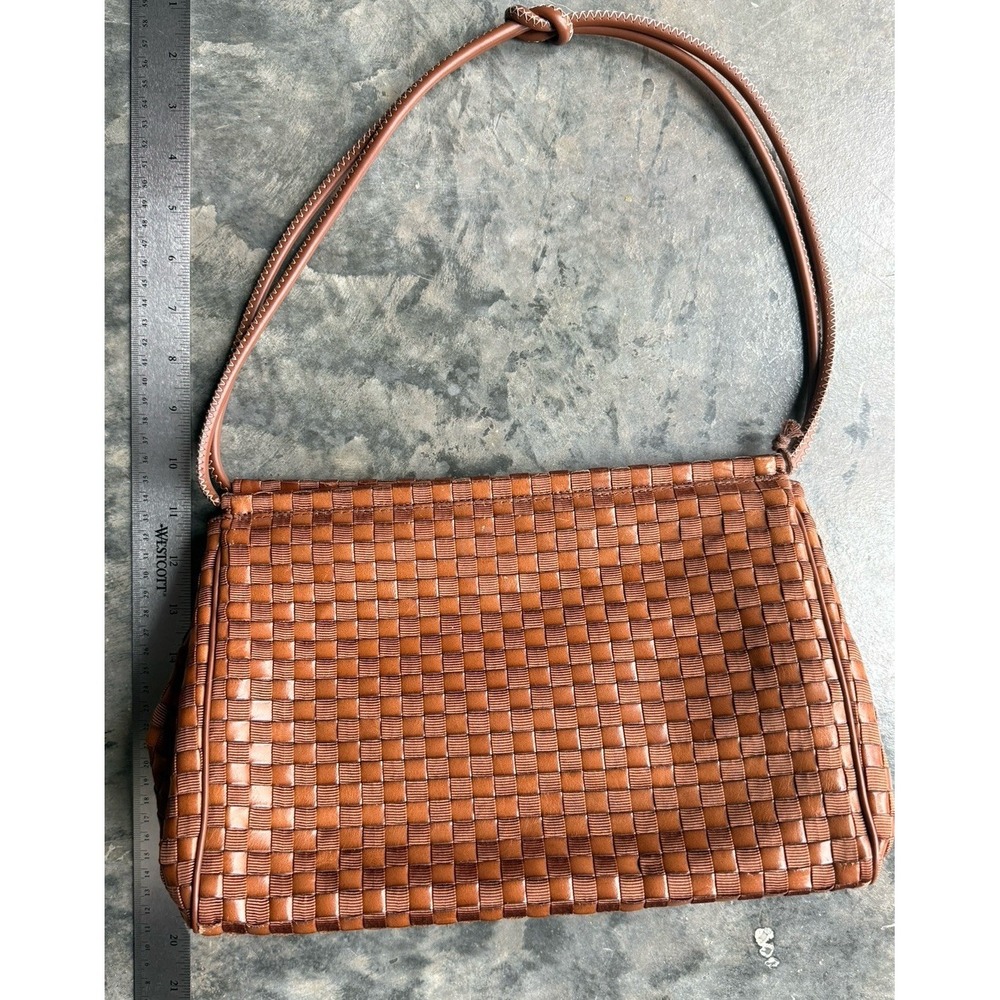 VTG Y2K 90s The Sak Woven Leather Ribbon Shoulder Bag Brown Boho Purse Hippie - Picture 2 of 13